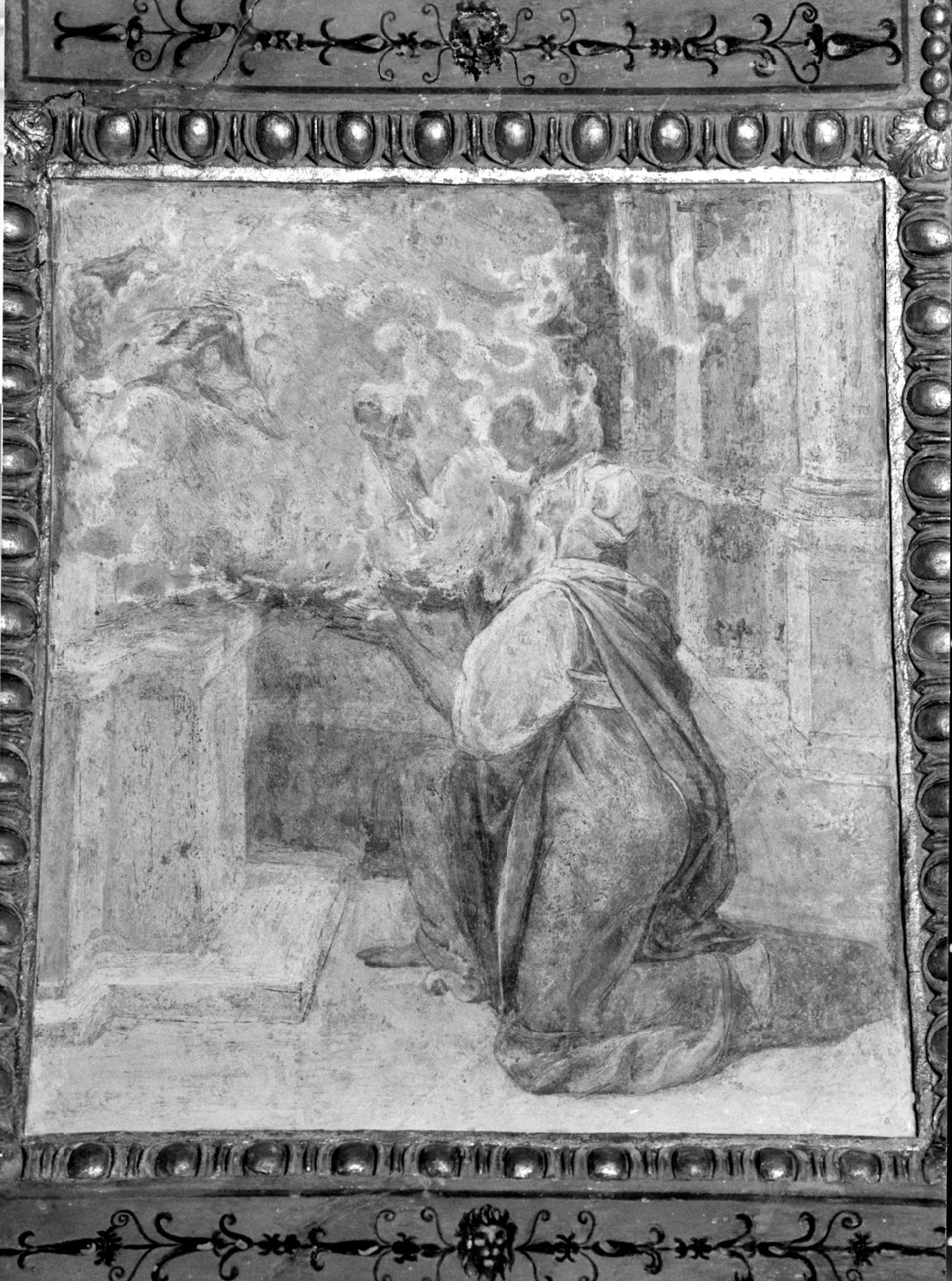 Annunciazione (dipinto, elemento d'insieme) di Cesi Bartolomeo (attribuito) (sec. XVI)