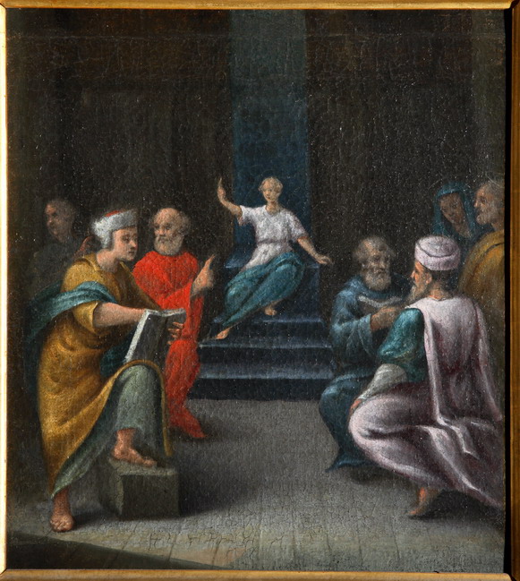 disputa di Gesù con i dottori nel tempio (dipinto) di Faccini Pietro (inizio sec. XVII)