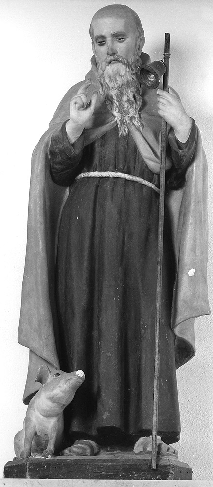Sant'Antonio Abate (statua) - bottega bolognese (seconda metà sec. XIX)