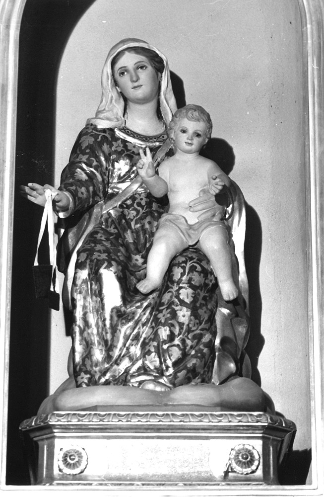 Madonna del Carmelo o del Bosco, Madonna con Bambino (statua) - bottega bolognese (prima metà sec. XIX)