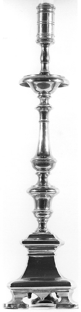 candeliere d'altare, serie - bottega bolognese (prima metà sec. XIX)
