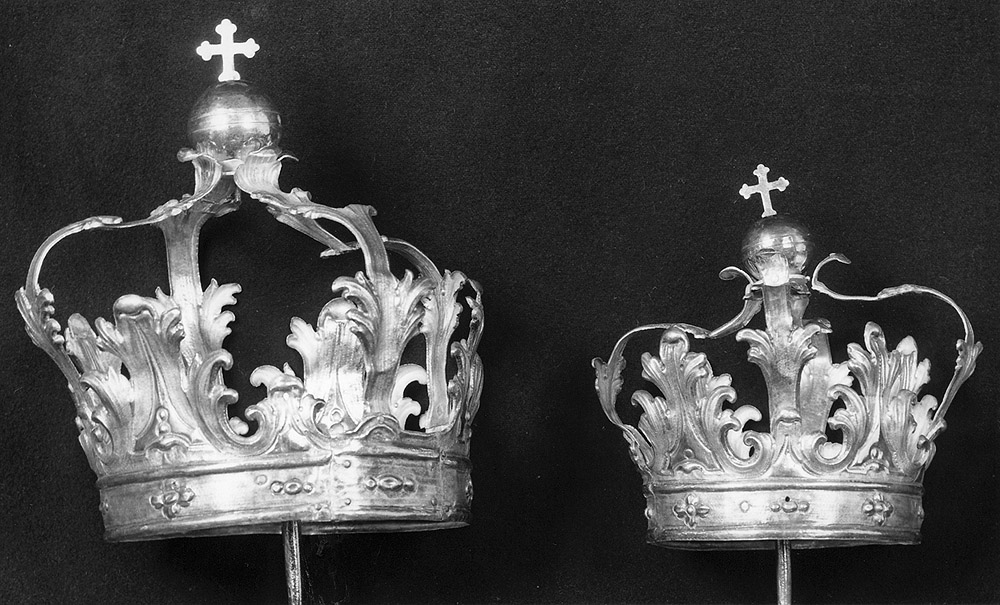 corona da statua, serie - bottega bolognese (seconda metà sec. XIX)