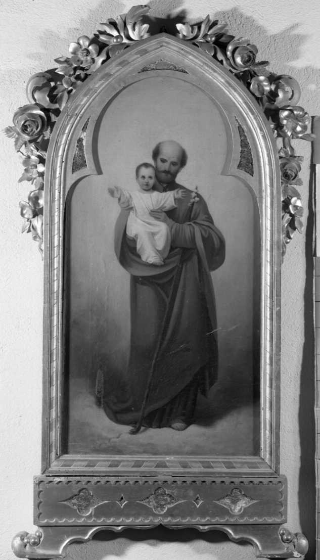 San Giuseppe con Gesù Bambino (dipinto) di Guardassoni Alessandro (sec. XIX)