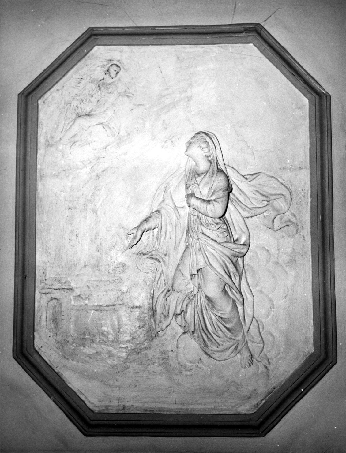 Apparizione di Cristo alla Vergine (rilievo) di De Maria Giacomo (attribuito) (fine sec. XVIII)