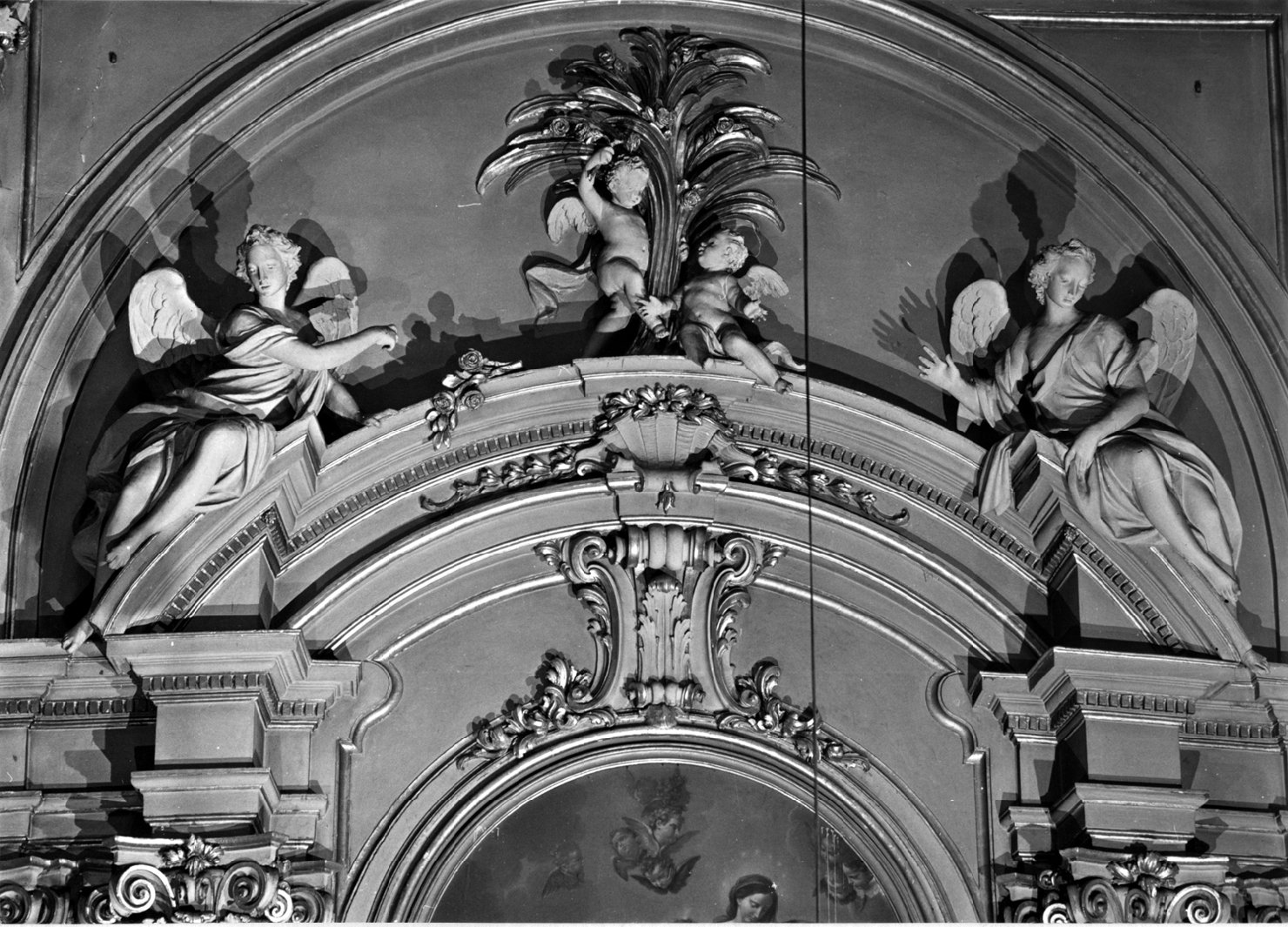 angeli e putti (gruppo scultoreo) di Piò Angelo (sec. XVIII)