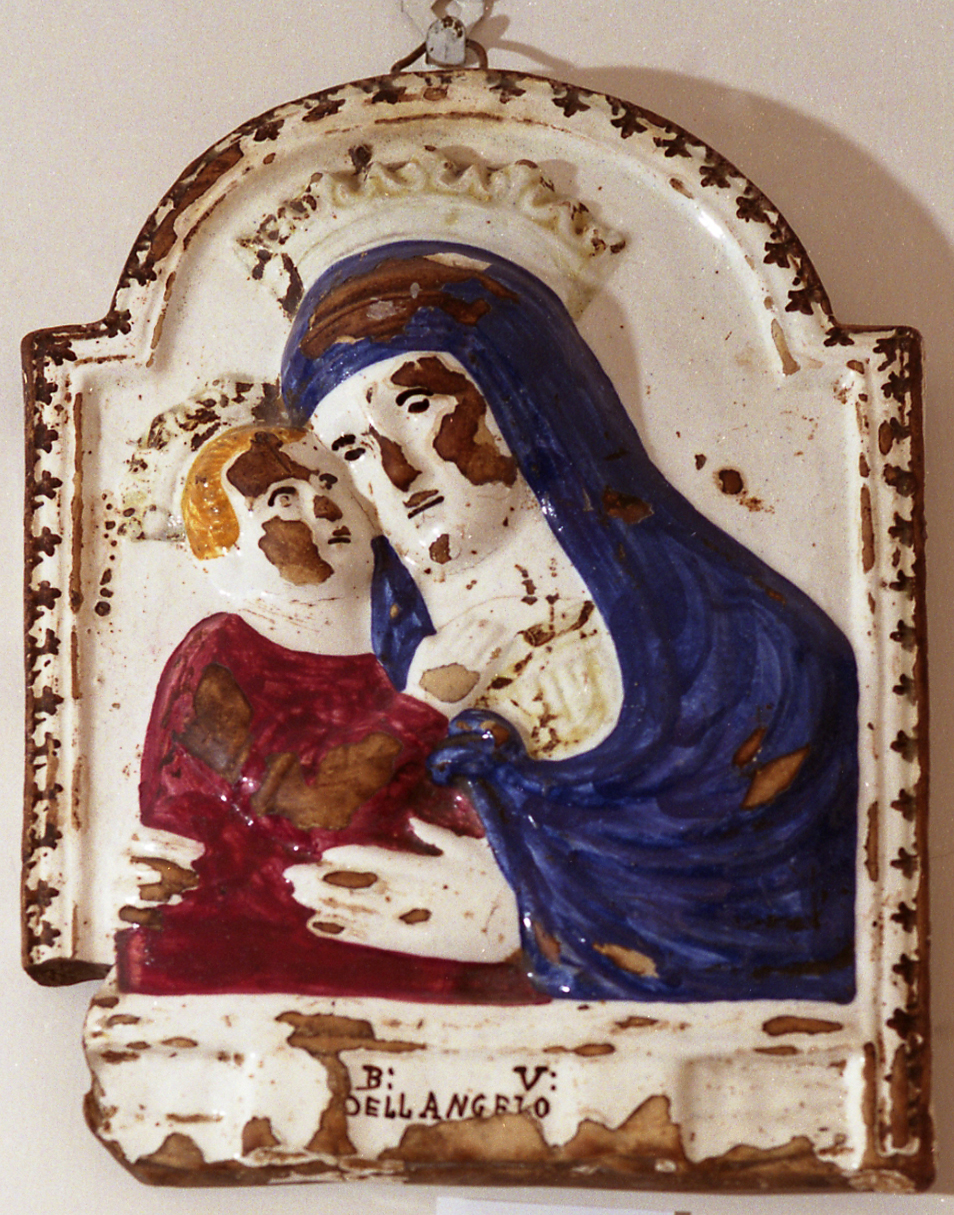 Madonna con Bambino (targa devozionale) - manifattura imolese (seconda metà sec. XIX)