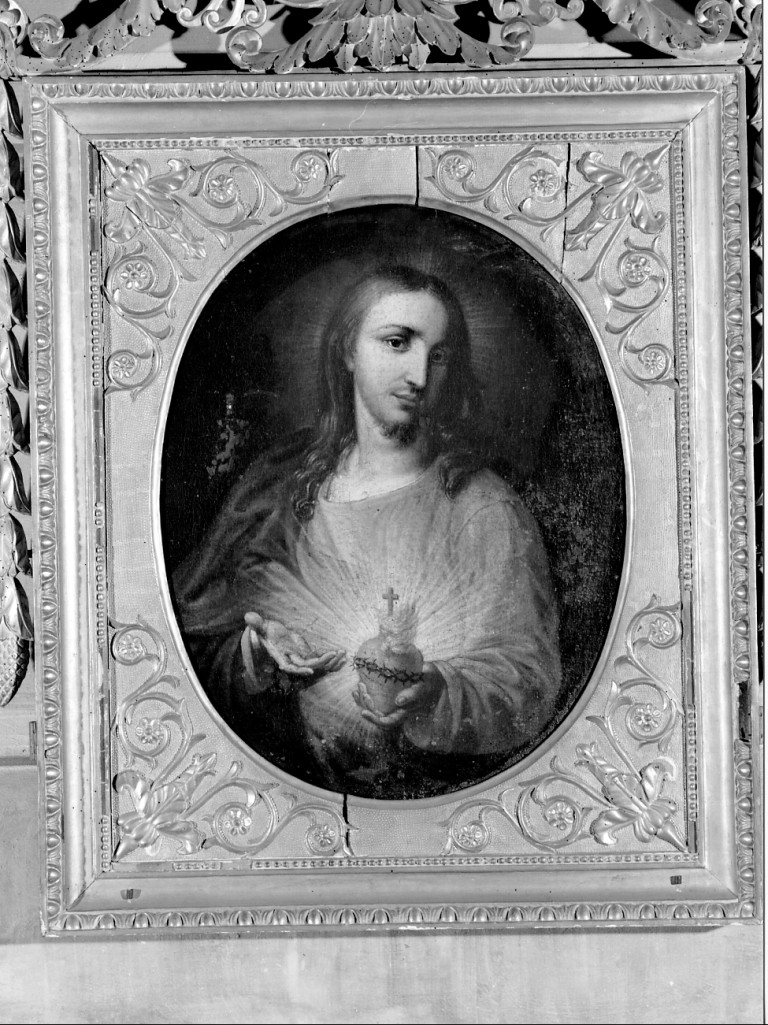Sacro Cuore di Gesù (dipinto, elemento d'insieme) - ambito milanese (seconda metà sec. XIX)