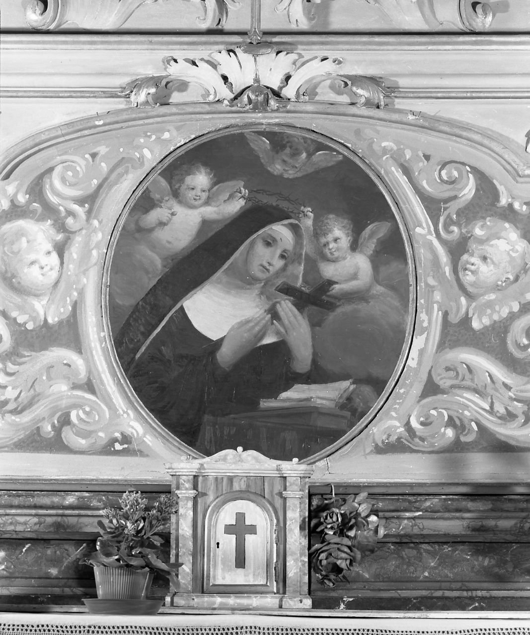 Santa Rita da Cascia (dipinto) di Baldi Giovan Battista (prima metà sec. XIX)