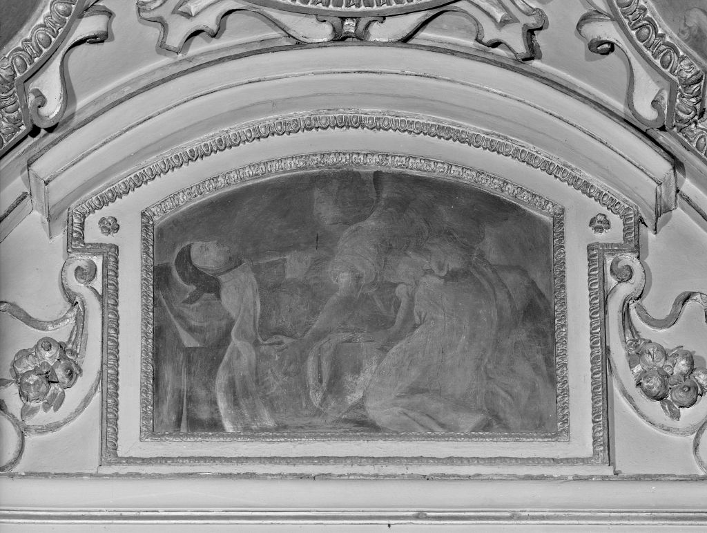 Santa Teresa d'Avila nel letto di morte con un angelo accanto (dipinto) di Spisanelli Vincenzo (attribuito) (sec. XVII)