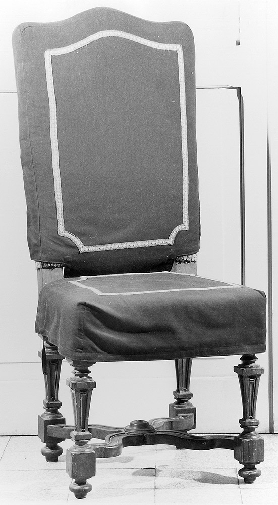 sedia, elemento d'insieme - manifattura emiliana (seconda metà sec. XVIII)