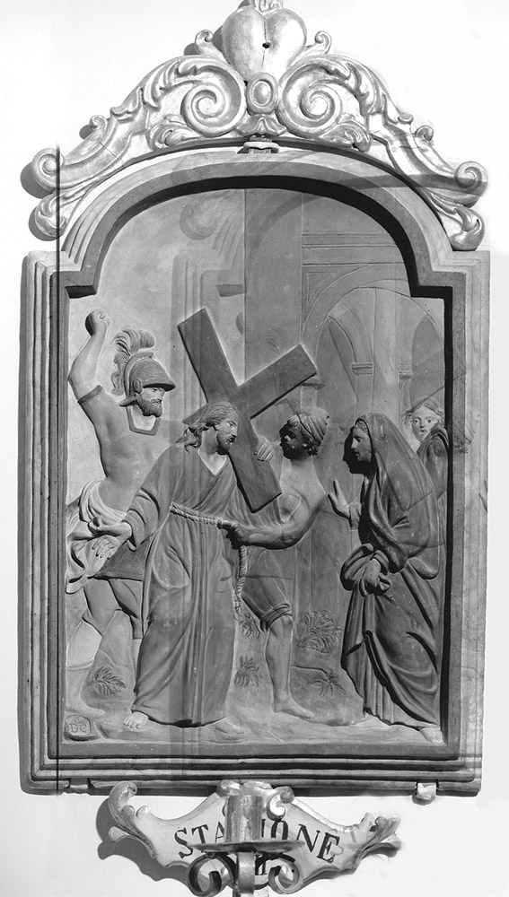 Cristo portacroce (rilievo) - ambito emiliano (ultimo quarto sec. XIX)