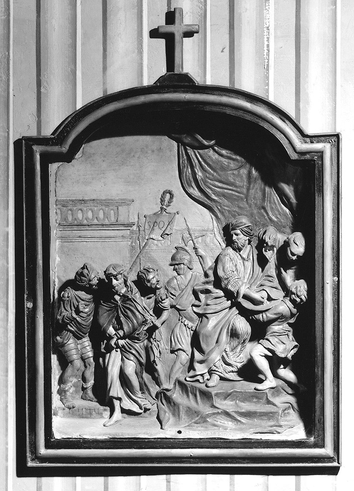 stazioni della Via Crucis (rilievo, insieme) di Psotti Cesare (sec. XVIII)