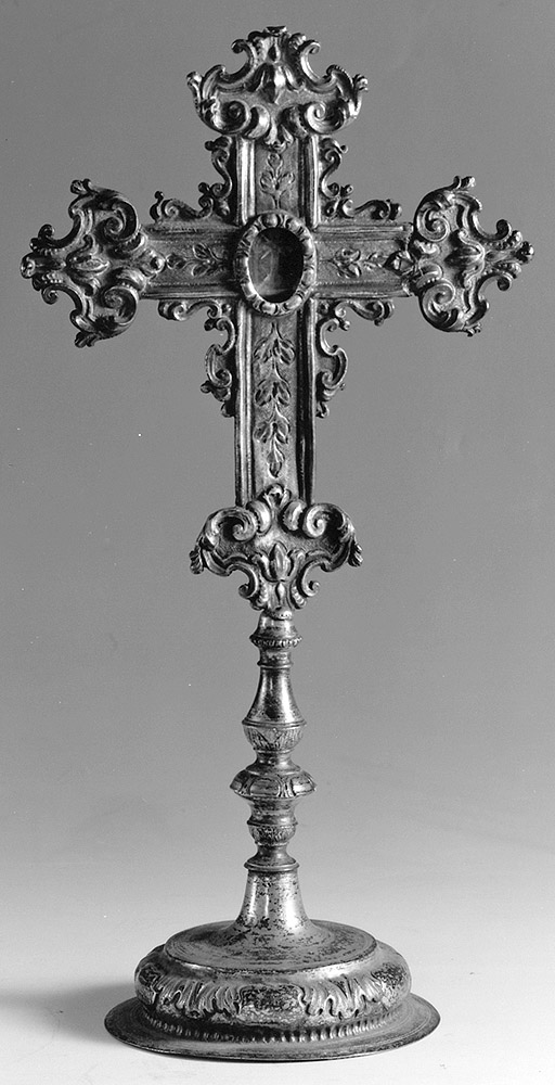reliquiario - a croce - manifattura emiliana (prima metà sec. XVIII)