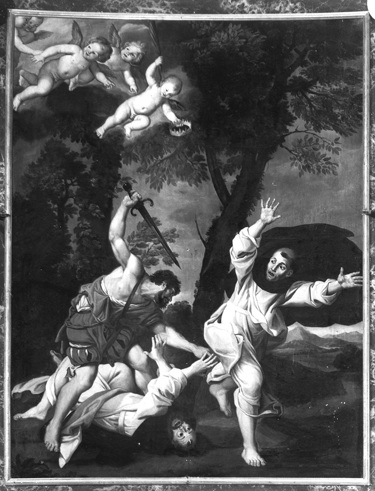 crocifissione di San Pietro (dipinto) di Calvi Filippo (metà sec. XIX)