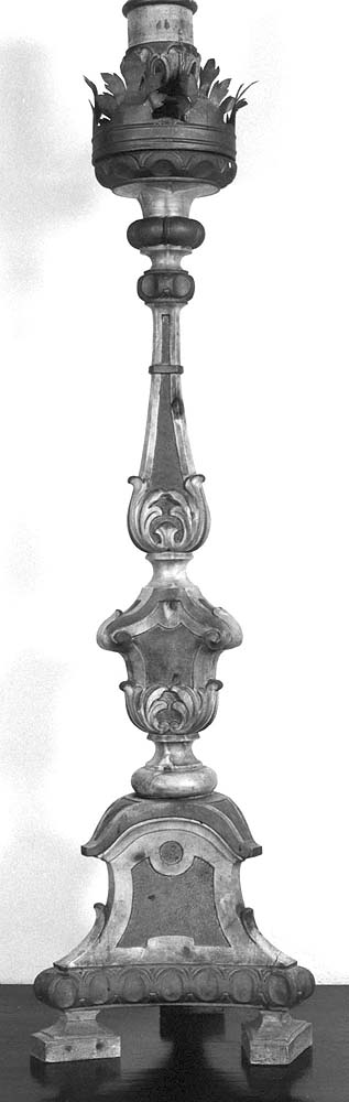 candelabro - manifattura emiliana (secc. XVIII/ XIX)