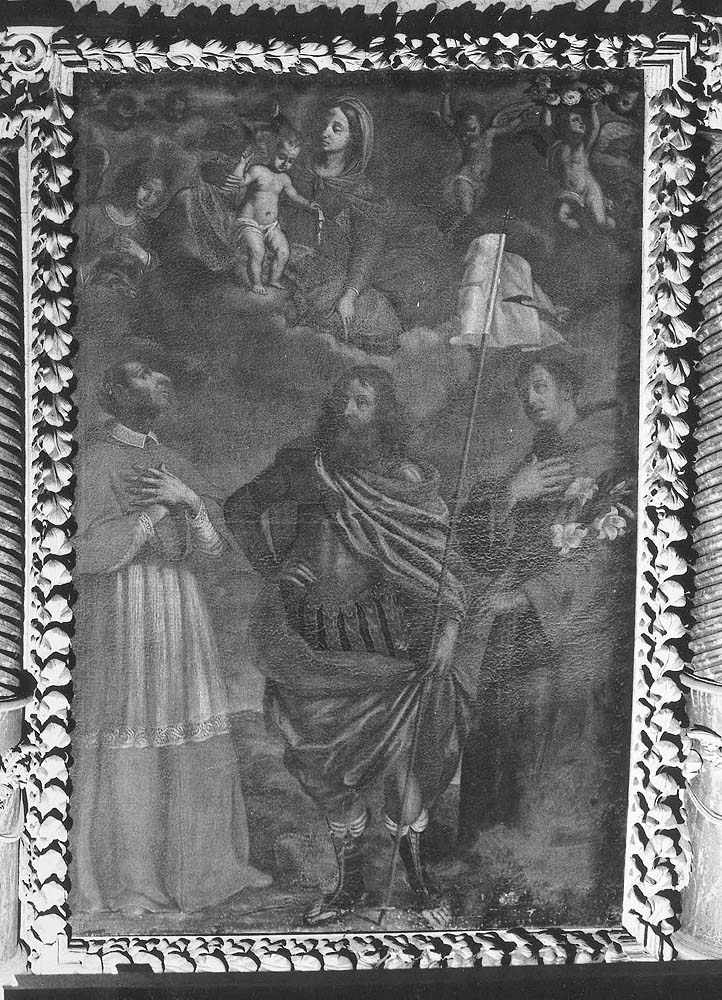 Madonna con Bambino in gloria (dipinto) di Ficatelli Giuseppe Maria (secc. XVII/ XVIII)