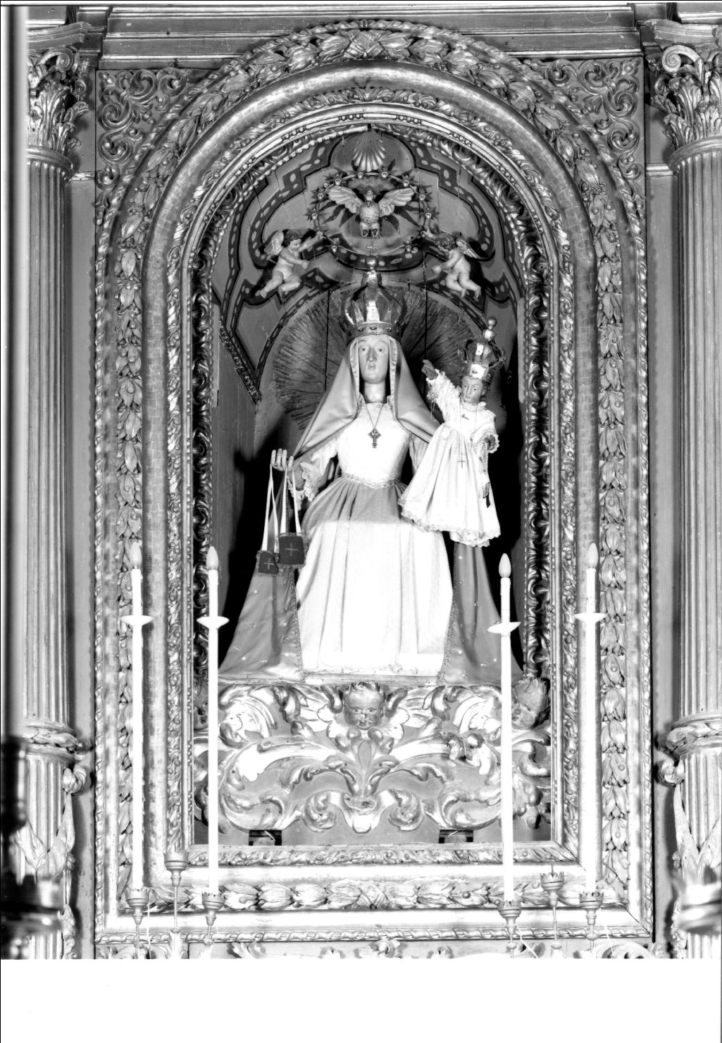 Madonna del Carmelo (statua) - manifattura ferrarese (prima metà sec. XVII)