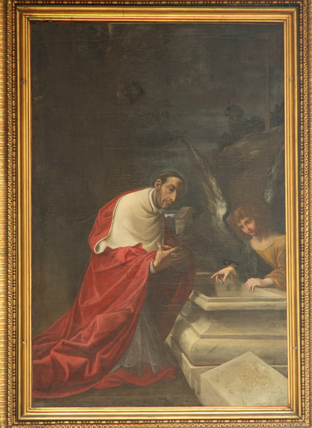 San Carlo Borromeo al sepolcro di Varallo (dipinto) di Carracci Ludovico (prima metà sec. XVII)