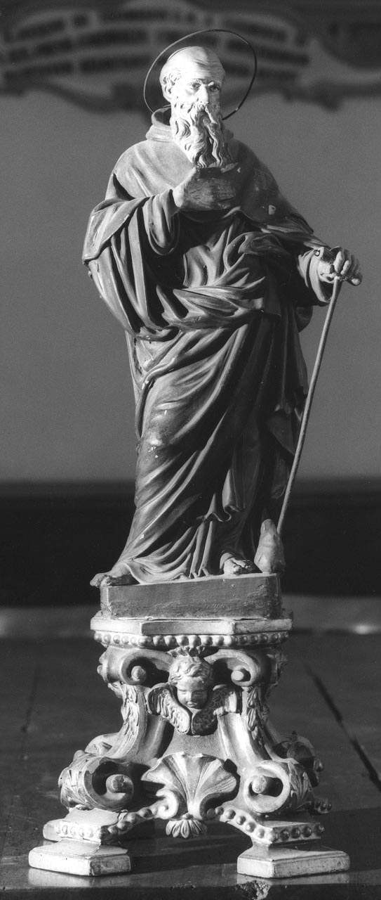 Sant'Antonio abate (scultura) - bottega bolognese (sec. XVIII)