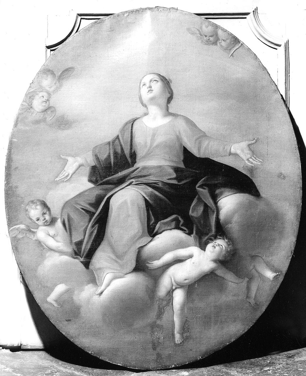 Madonna assunta (dipinto) di Franceschini Marcantonio (attribuito) (secc. XVII/ XVIII)