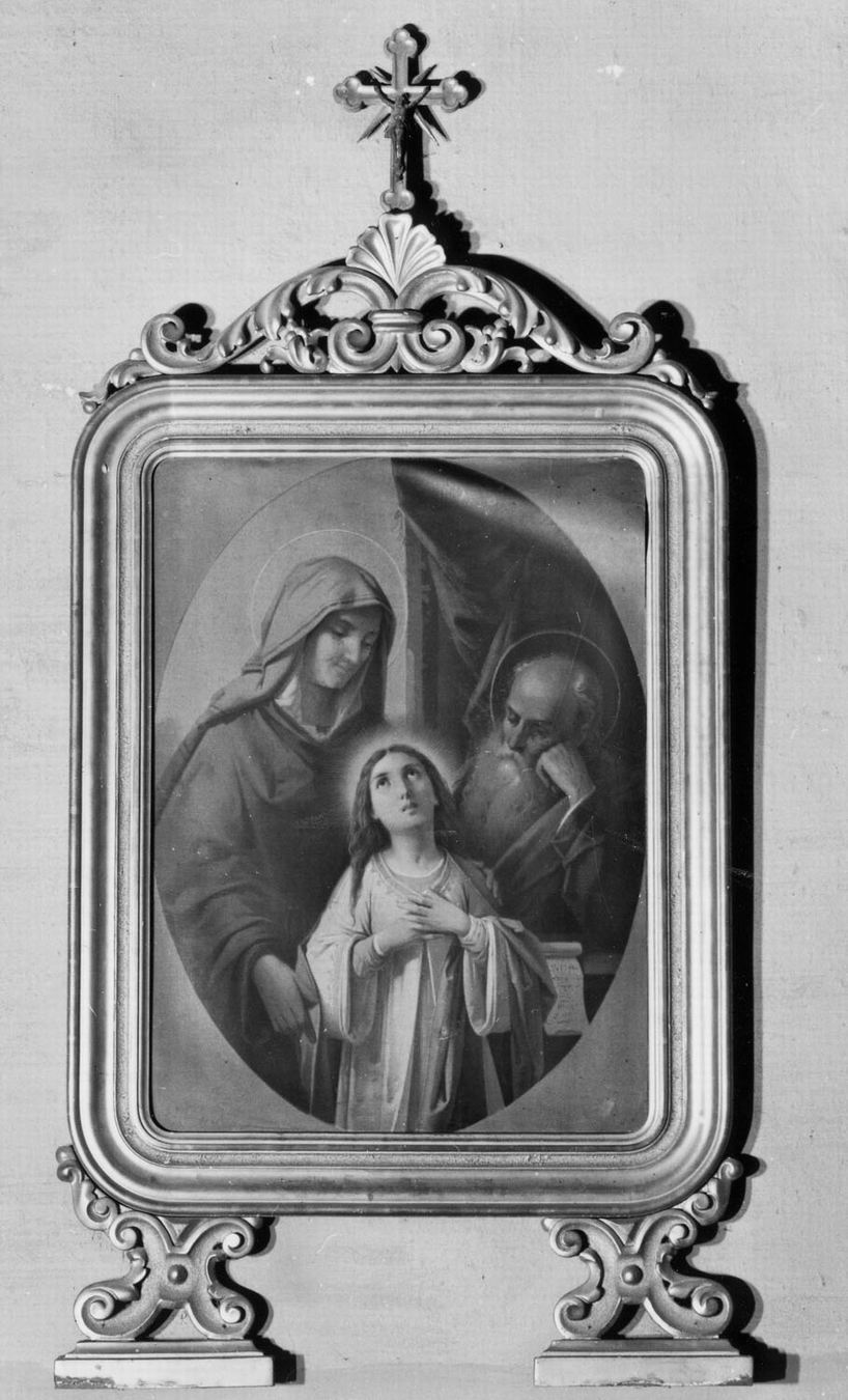 Maria Vergine bambina con Sant'Anna e San Gioacchino (quadro d'altare) - manifattura emiliana (primo quarto sec. XX)