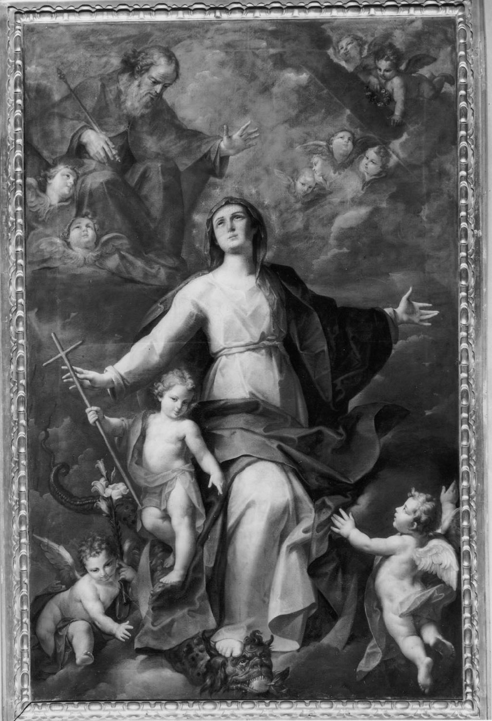 Immacolata concezione (dipinto, opera isolata) di Marchesi Giuseppe detto Sansone (seconda metà sec. XVIII)