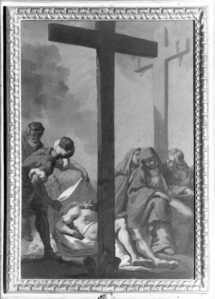 stazione XIII: Gesù deposto dalla croce (dipinto, elemento d'insieme) di Gandolfi Mauro (sec. XVIII)
