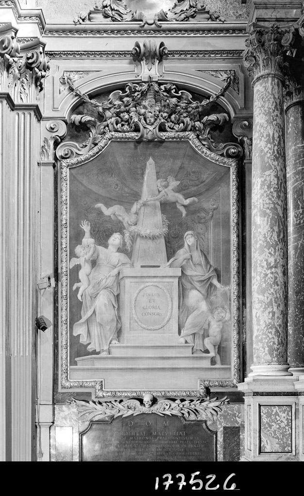 Figure allegoriche (dipinto, elemento d'insieme) di Franceschini Marcantonio (sec. XVII)