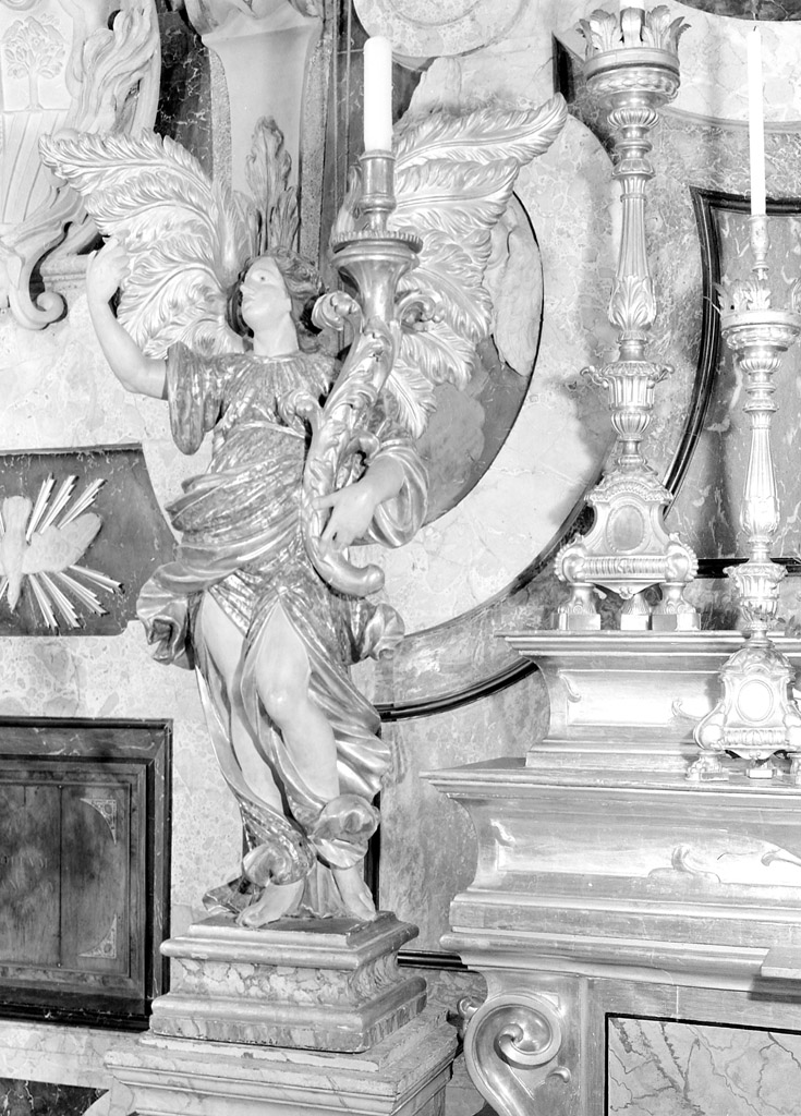 Angelo reggitorciera (statua) - manifattura bolognese (metà sec. XVIII)