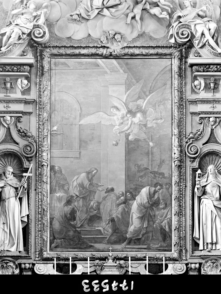 Cristo da la comunione agli apostoli (dipinto) di Franceschini Marcantonio (sec. XVII)