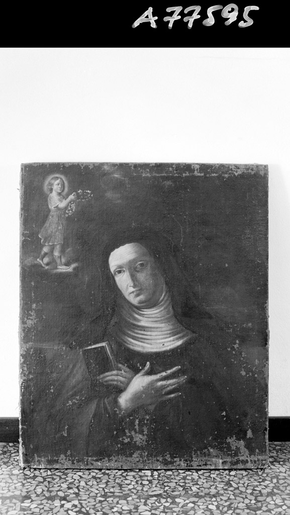 Ritratto di clarissa con animula (dipinto) - ambito bolognese (prima metà sec. XVIII)
