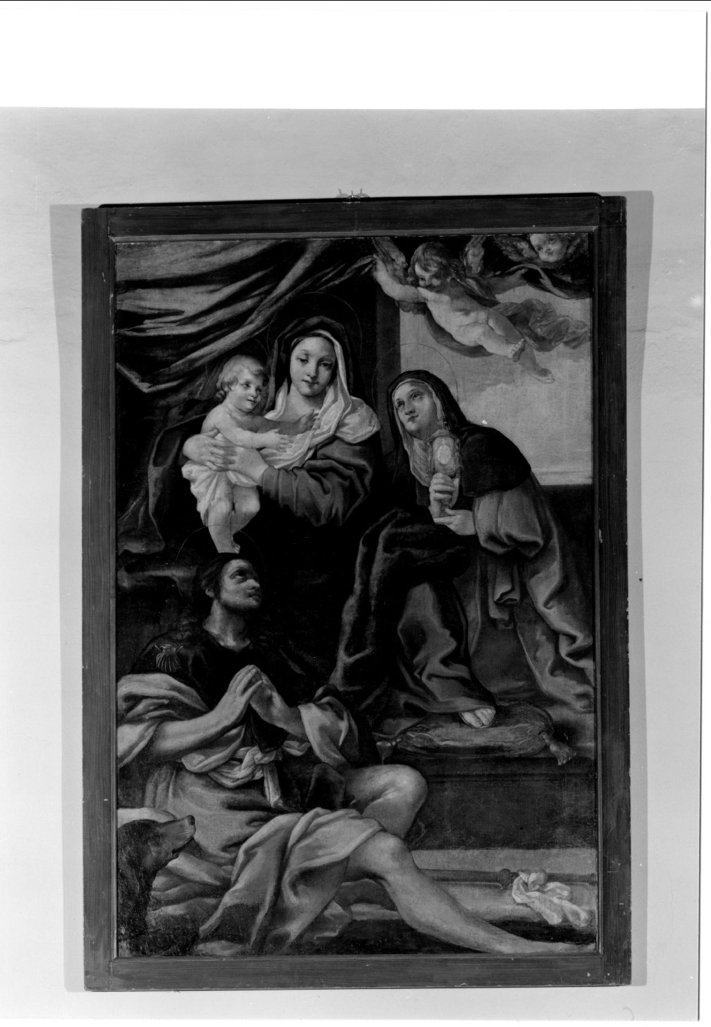 Madonna con Bambino e Santi (dipinto) - ambito emiliano (prima metà sec. XVII)