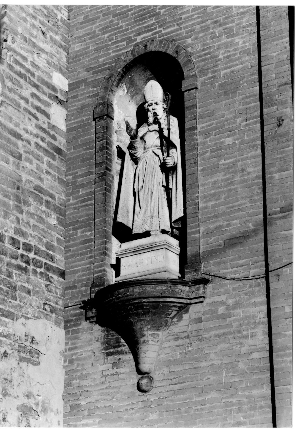 San Martino vescovo (statua) - manifattura ferrarese (sec. XIX)
