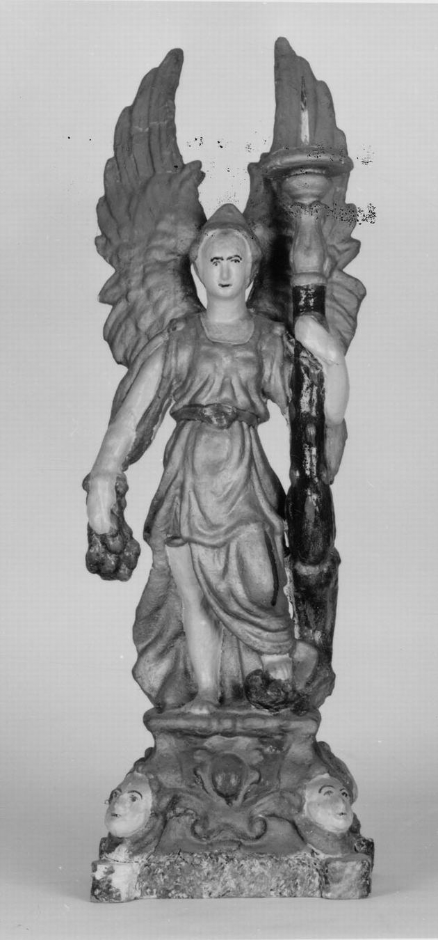 statuetta portacandelabro - manifattura emiliana (sec. XVIII)