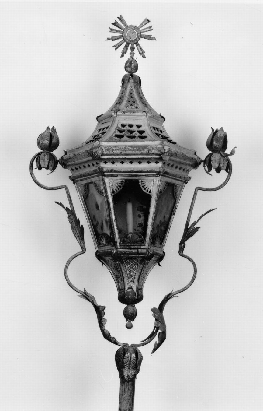 lanterna processionale - manifattura emiliana (secc. XVIII/ XIX)