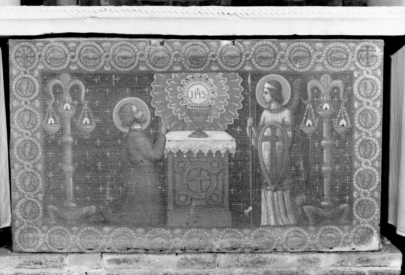 San Gaetano da Thiene e San Michele Arcangelo (paliotto) di Rivani Giuseppe (primo quarto sec. XX)