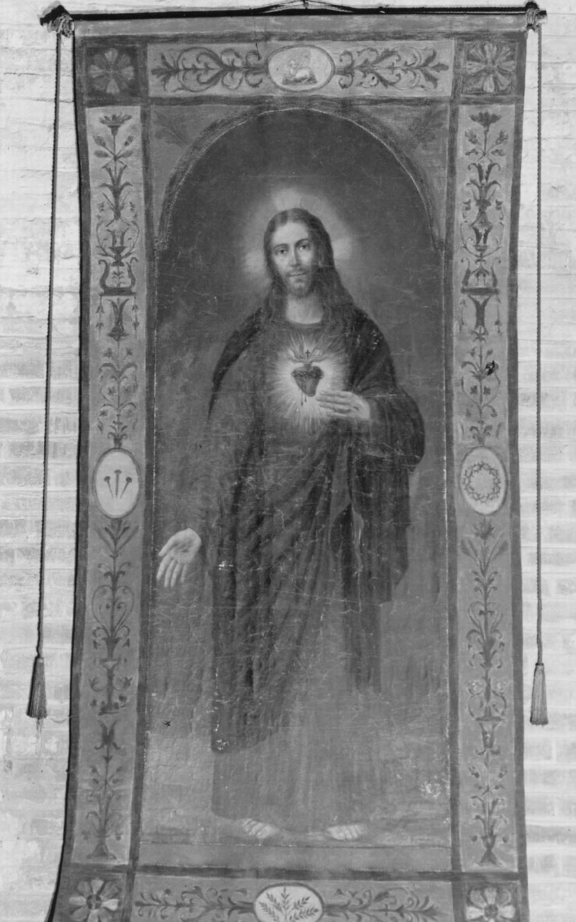 Sacro Cuore di Gesù (stendardo) di Guglielmone Albertina (primo quarto sec. XX)