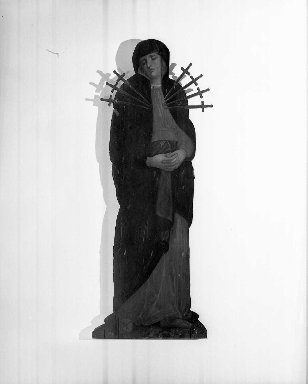 Madonna Addolorata (sagoma, frammento) - ambito ferrarese (sec. XIX)