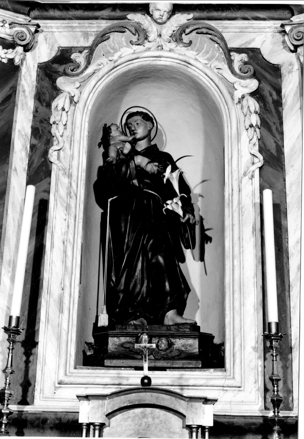 Sant'Antonio da Padova (statua processionale) - manifattura ferrarese (prima metà sec. XIX)