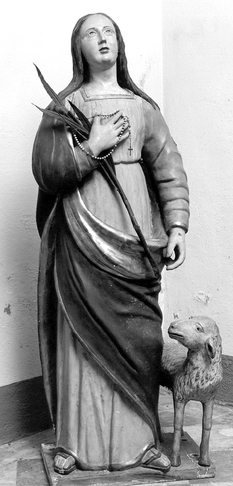 Sant'Agnese (statua) - manifattura emiliana (seconda metà sec. XIX)