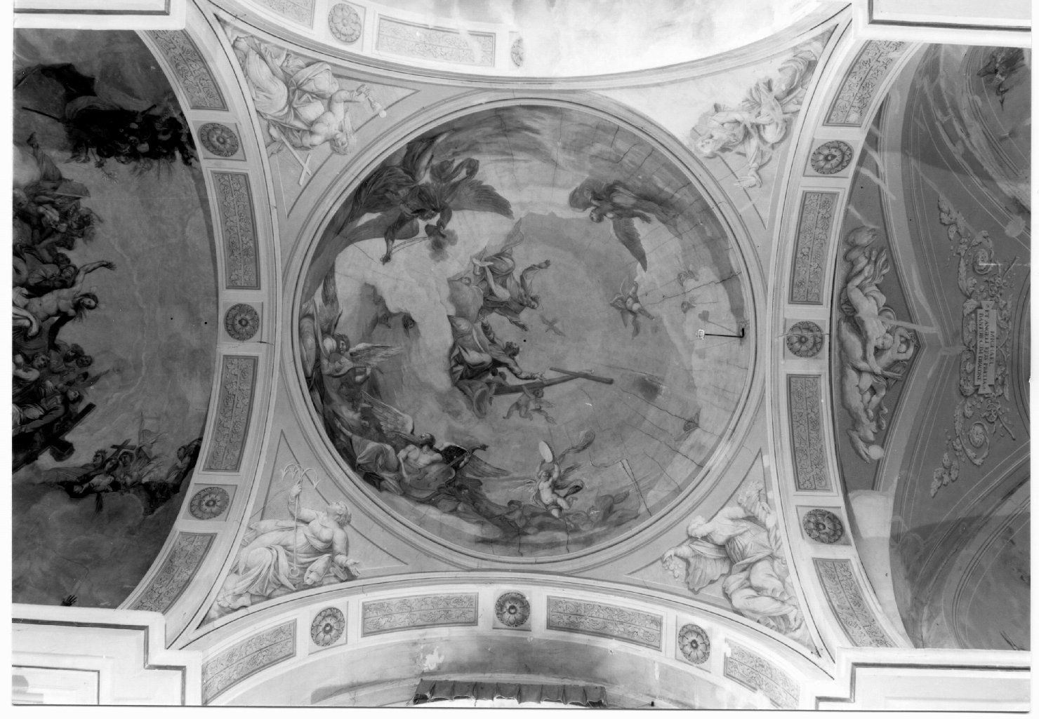 Trinità (decorazione pittorica, complesso decorativo) di Masi Giovanni (attribuito), Bolognesi Alessio (sec. XIX)