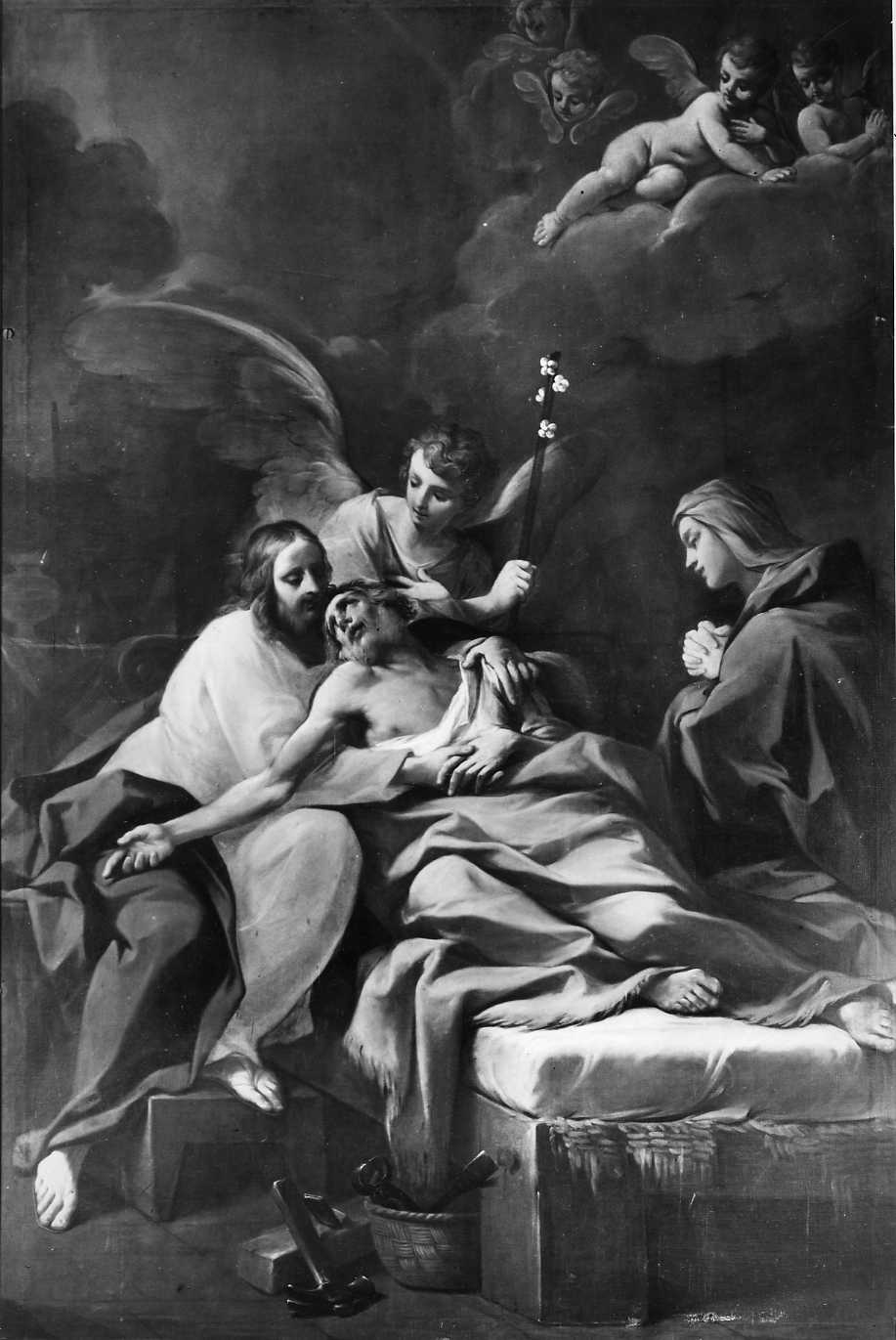 morte di San Giuseppe (dipinto) di Monti Francesco (sec. XVIII)
