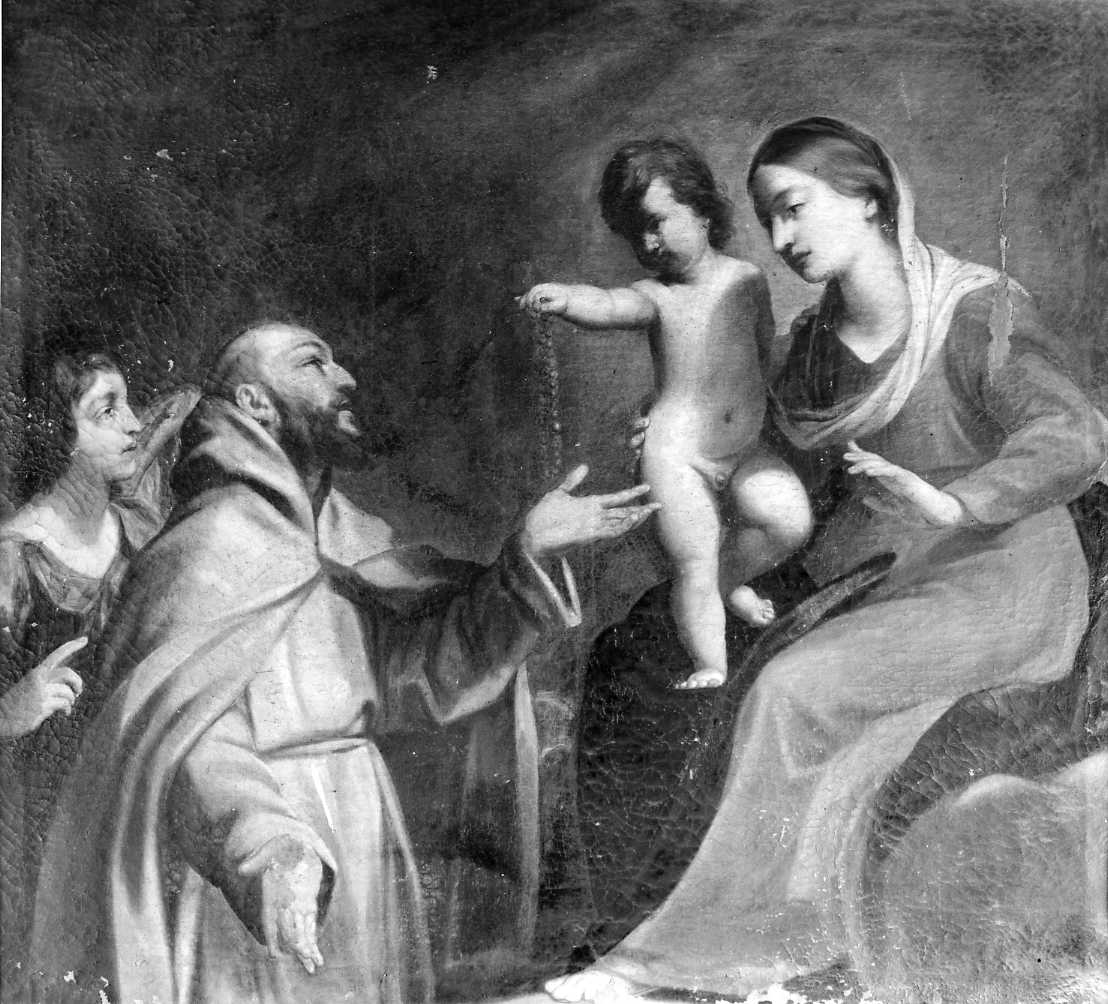 San Benedetto in preghiera davanti alla Madonna con Bambino (dipinto) - ambito emiliano (sec. XVIII)