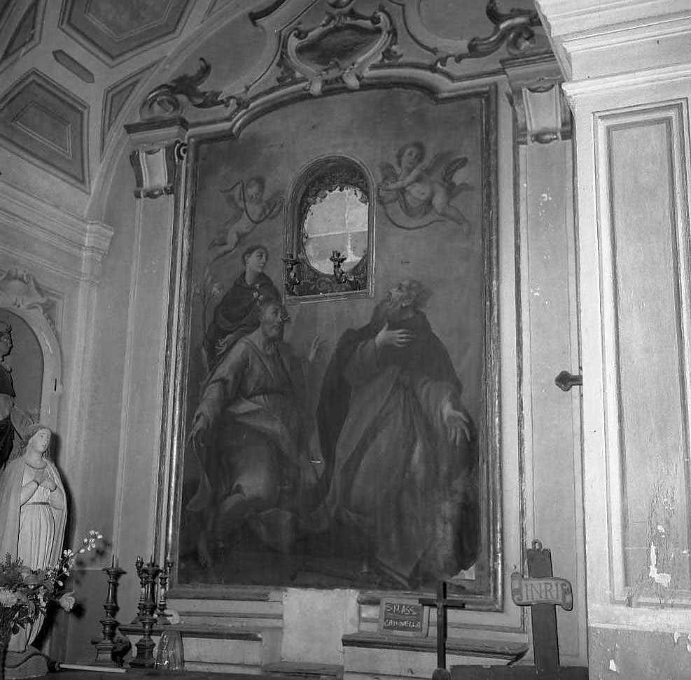 Sant'Antonio da Padova, San Giuseppe e Sant'Antonio Abate (dipinto) - ambito emiliano (seconda metà sec. XVIII)