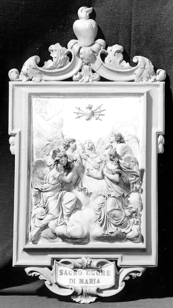 Sacro cuore di Maria (rilievo, elemento d'insieme) di Leonardi Giuseppe (prima metà sec. XIX)