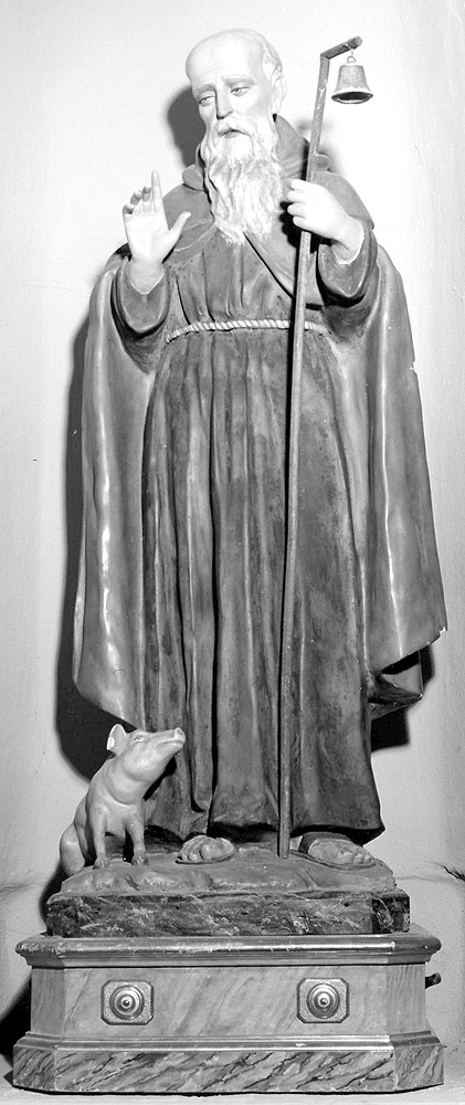 Sant'Antonio Abate (statua) - ambito emiliano (seconda metà sec. XIX)