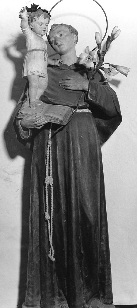 Sant'Antonio da Padova (statua) - ambito emiliano (prima metà sec. XIX)