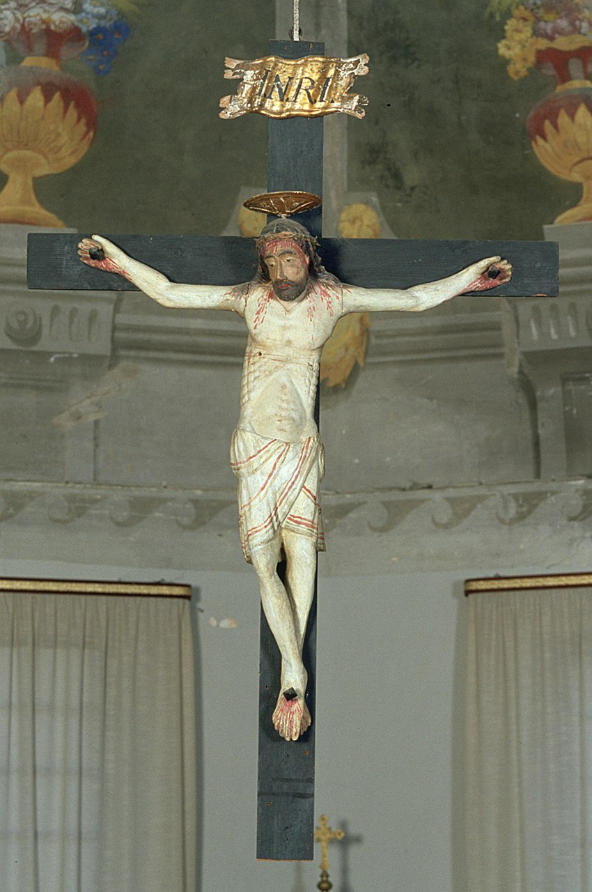 Cristo crocifisso (scultura) - manifattura ferrarese (fine/inizio secc. XVI/ XVII)