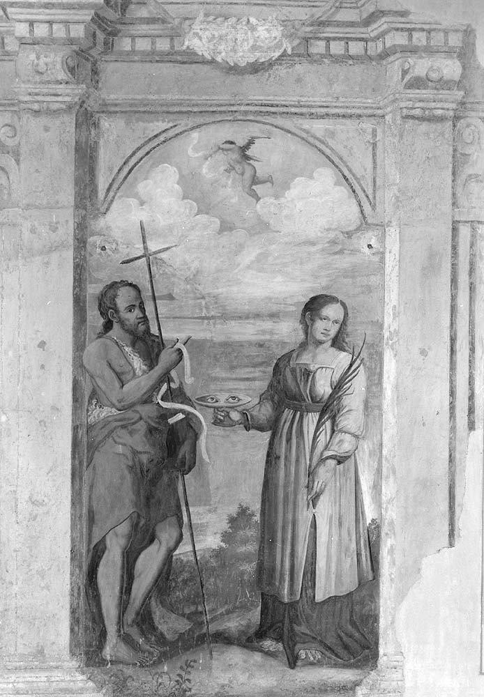 San Giovanni Battista con Santa Lucia (dipinto) - ambito emiliano (sec. XVII)