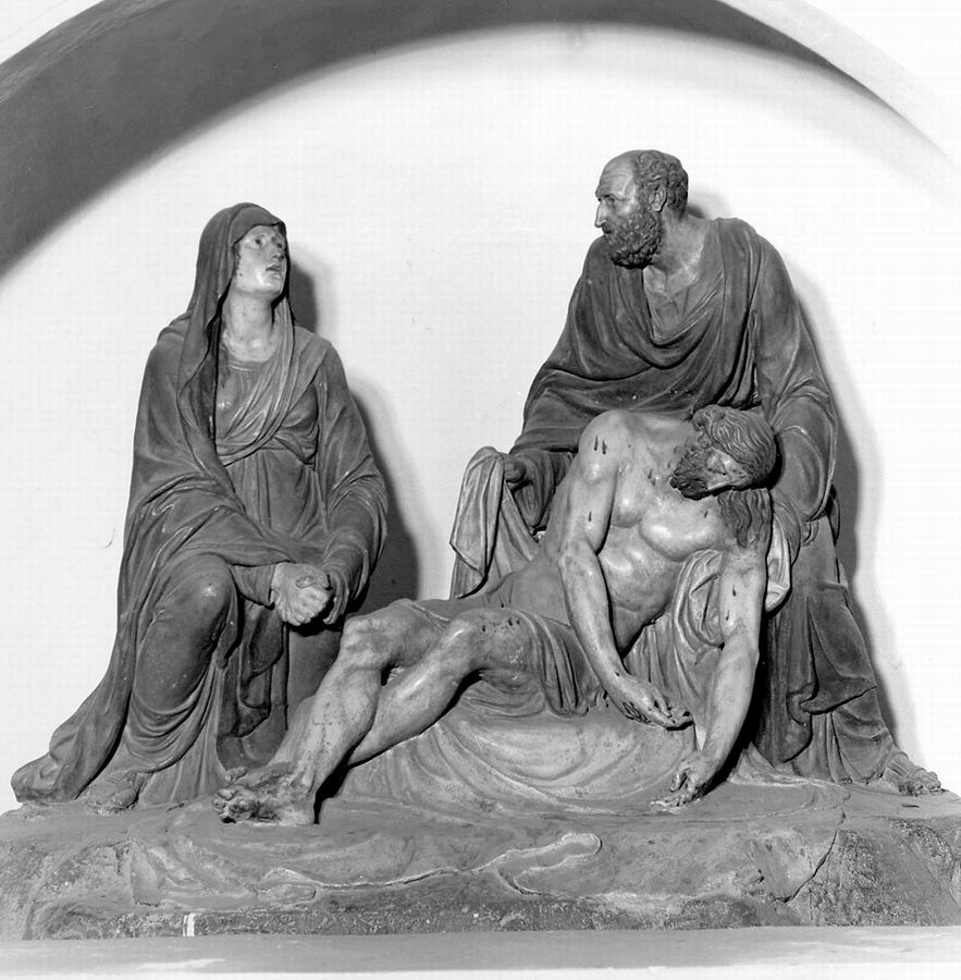 Pietà (gruppo scultoreo) di Testoni Vincenzo (sec. XIX)
